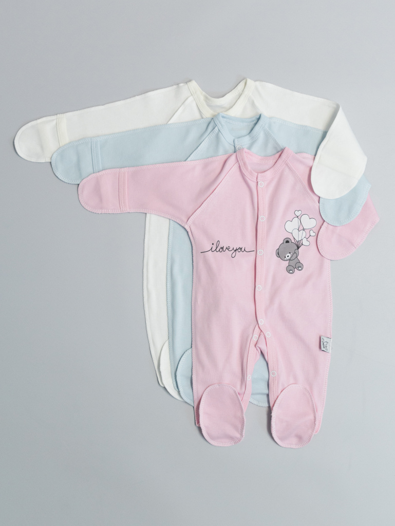 Мишка с сердечками Комбинезон  Р56-62 КЛ.310.009.0.332.005