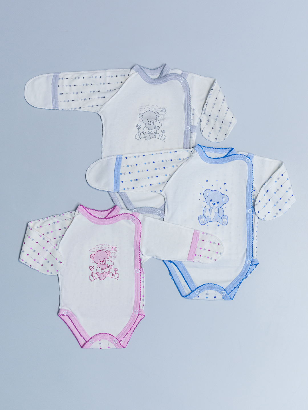 Ассорти Распашонка-боди  56-62КЛ.110.004.0.027.005/006