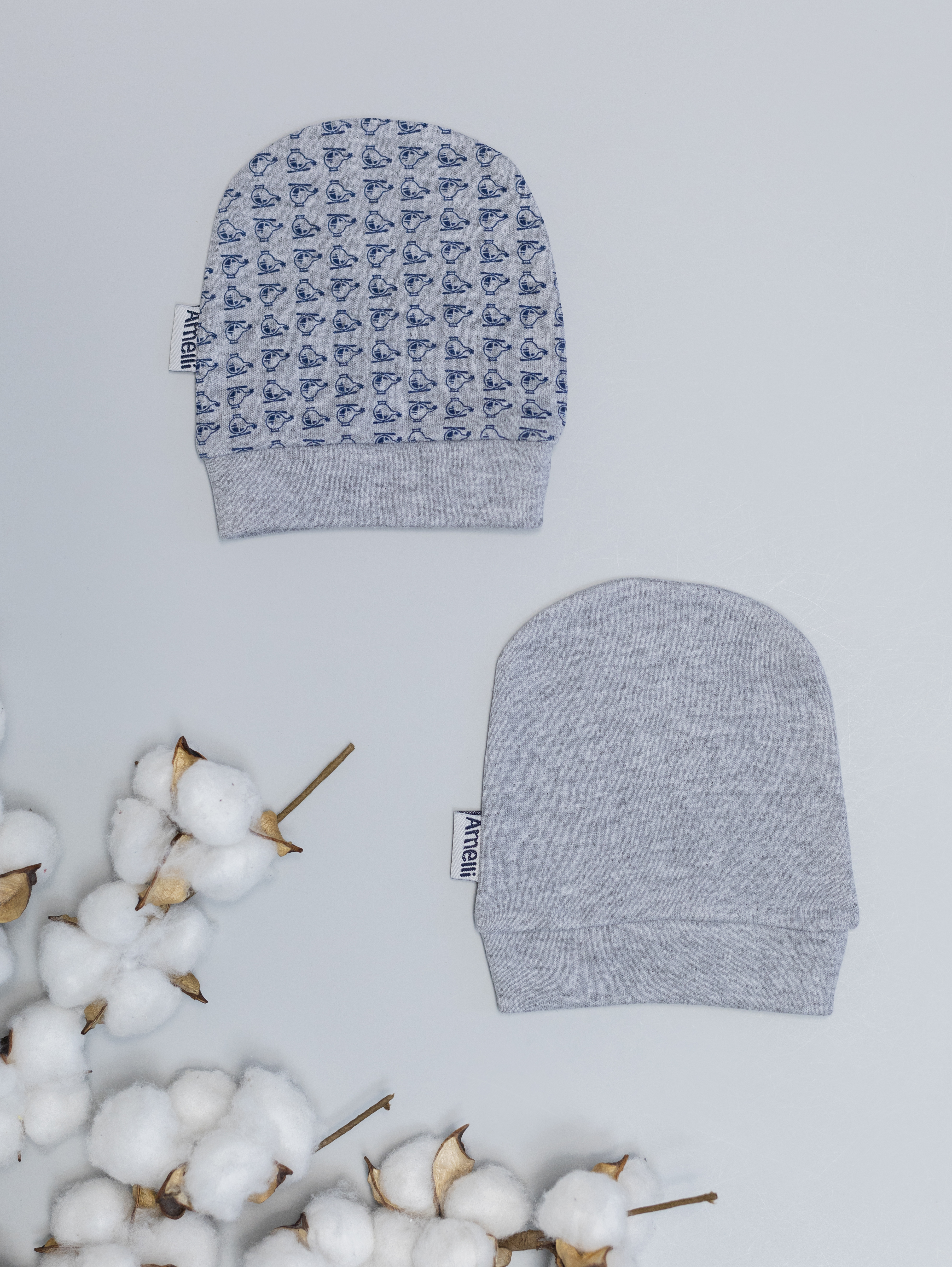 Шапка вертолетик Р36-46 (сер) КЛ.001.003.0.0.006