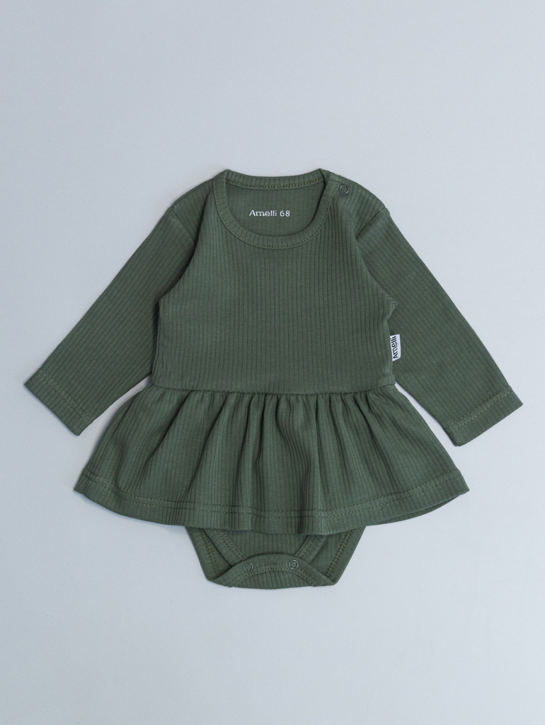  Боди-платье жел/зел/черн/сер Р62-80  КЛ.290.035.2.0.171