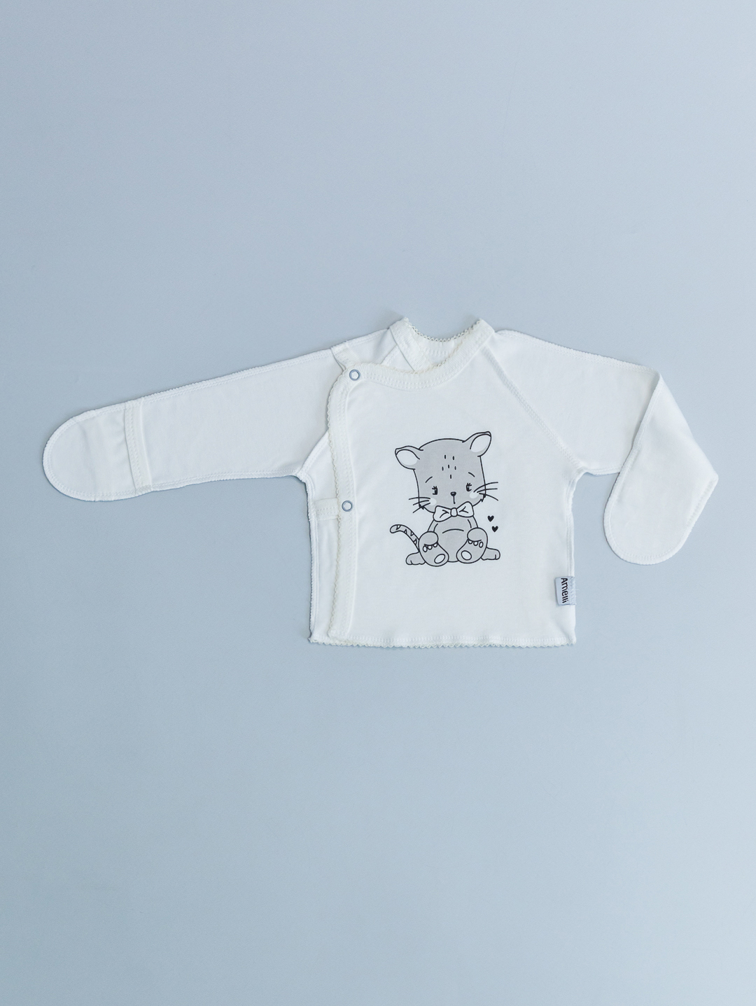 КОШКА С БАНТИКОМ Распашонка  Р56-62 КЛ.110.005.0.046.005